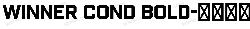 Winner Cond Bold字体转换